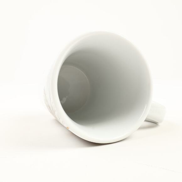 St. Nicholas Square Pine Boughs & Cones Christmas 12oz Coffee Mug Silver Gold - Picture 6 of 8